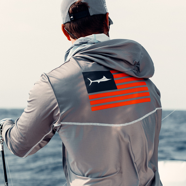 USA Flag Hooded Long Sleeve