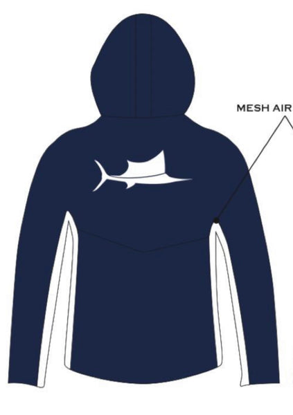 Sailfish Hooded Long Sleeve DB/W